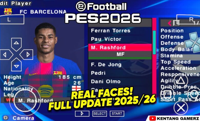 eFOOTBALL PES 2026 ISO PPSSPP No Textures Or Savedata
