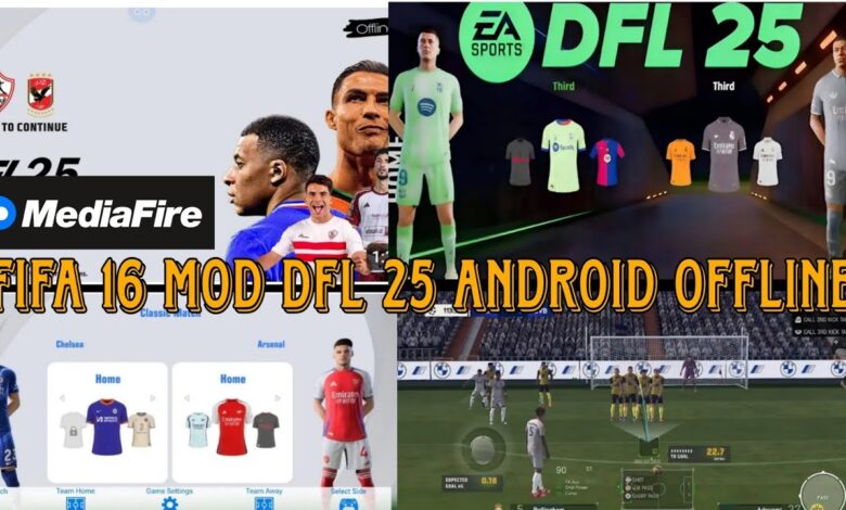 DFL 25 Mod FIFA 16 Apk Obb Data Android Download